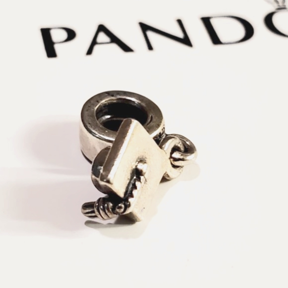 Authentic Pandora Retired Graduation Cap Charm Good Condition - Picture 4 of 6